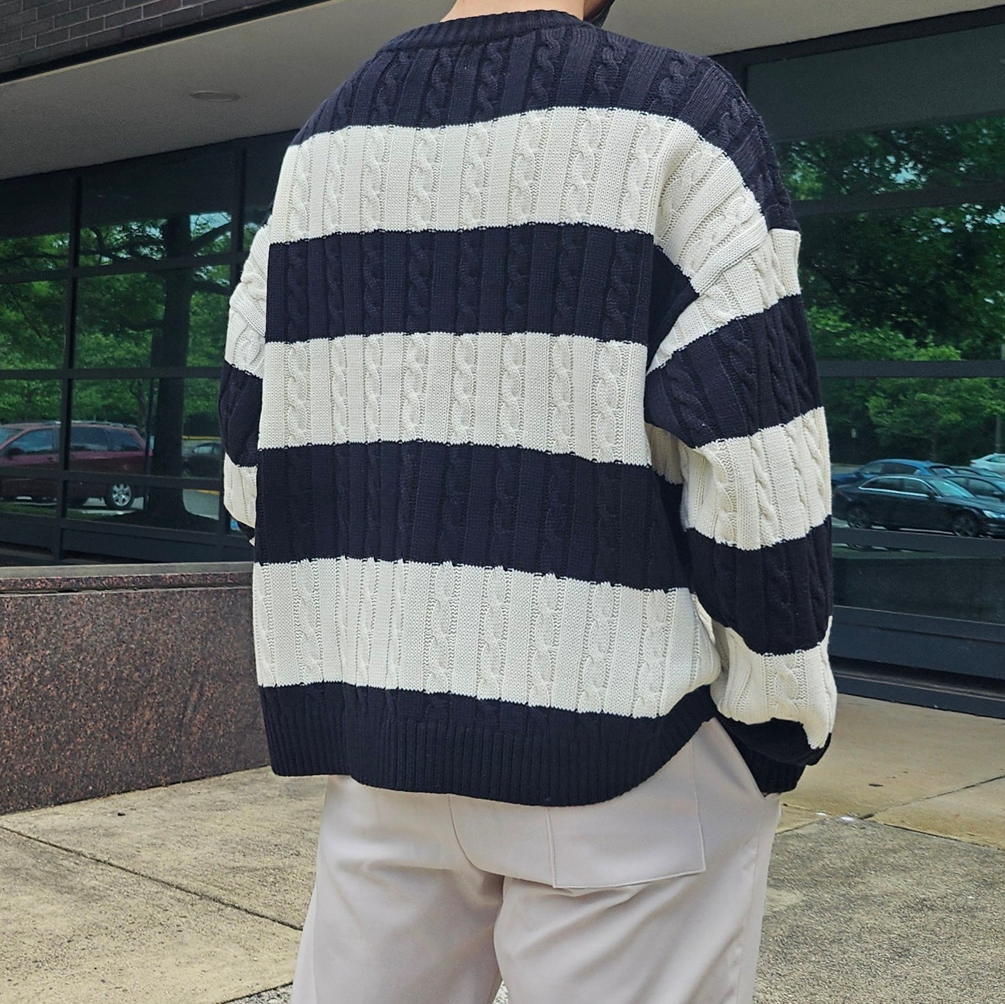 Striped(Dangara) twisted knitwear