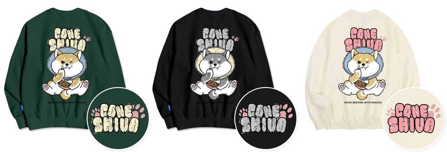 [HOT] TSP - 52 Shiba Inu Eating Snack Sweatshirt