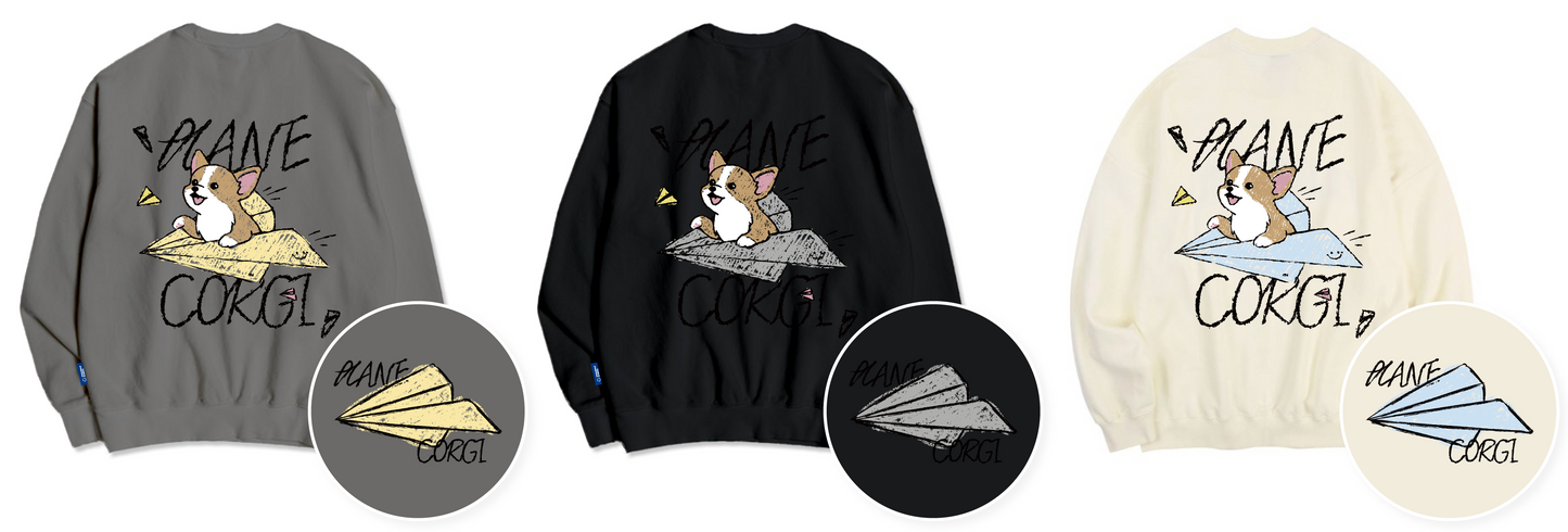 [HOT] TSP - 53 Paper Airplane Corgi Sweatshirt