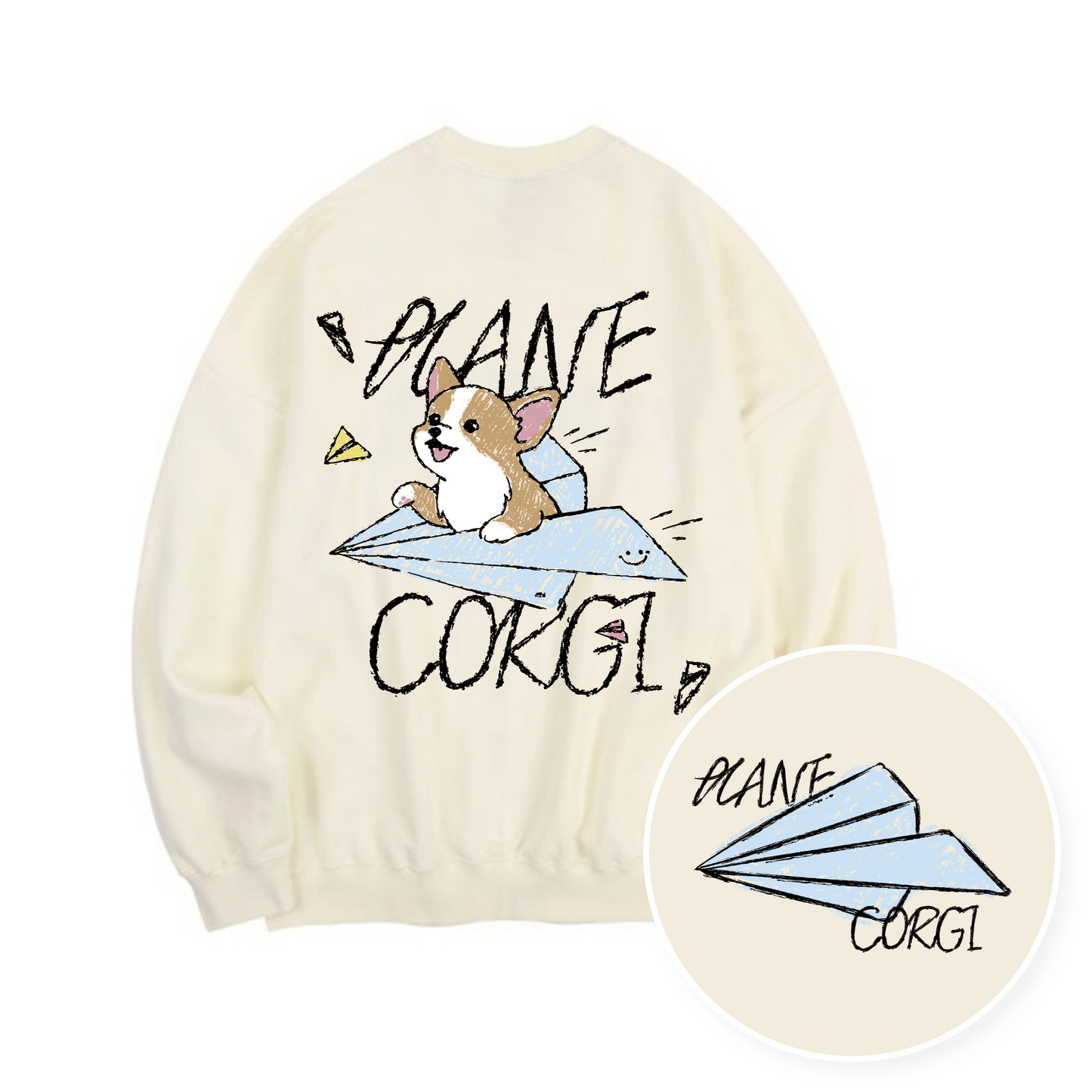 [HOT] TSP - 53 Paper Airplane Corgi Sweatshirt