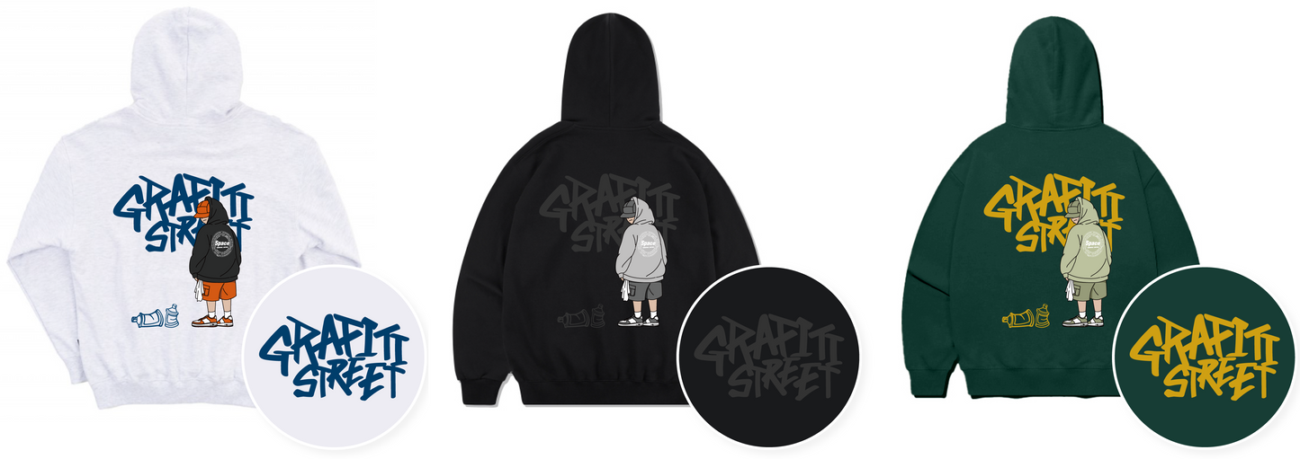 [F/W] TSP-66 Graffiti Street Fleece-lined Hoodie