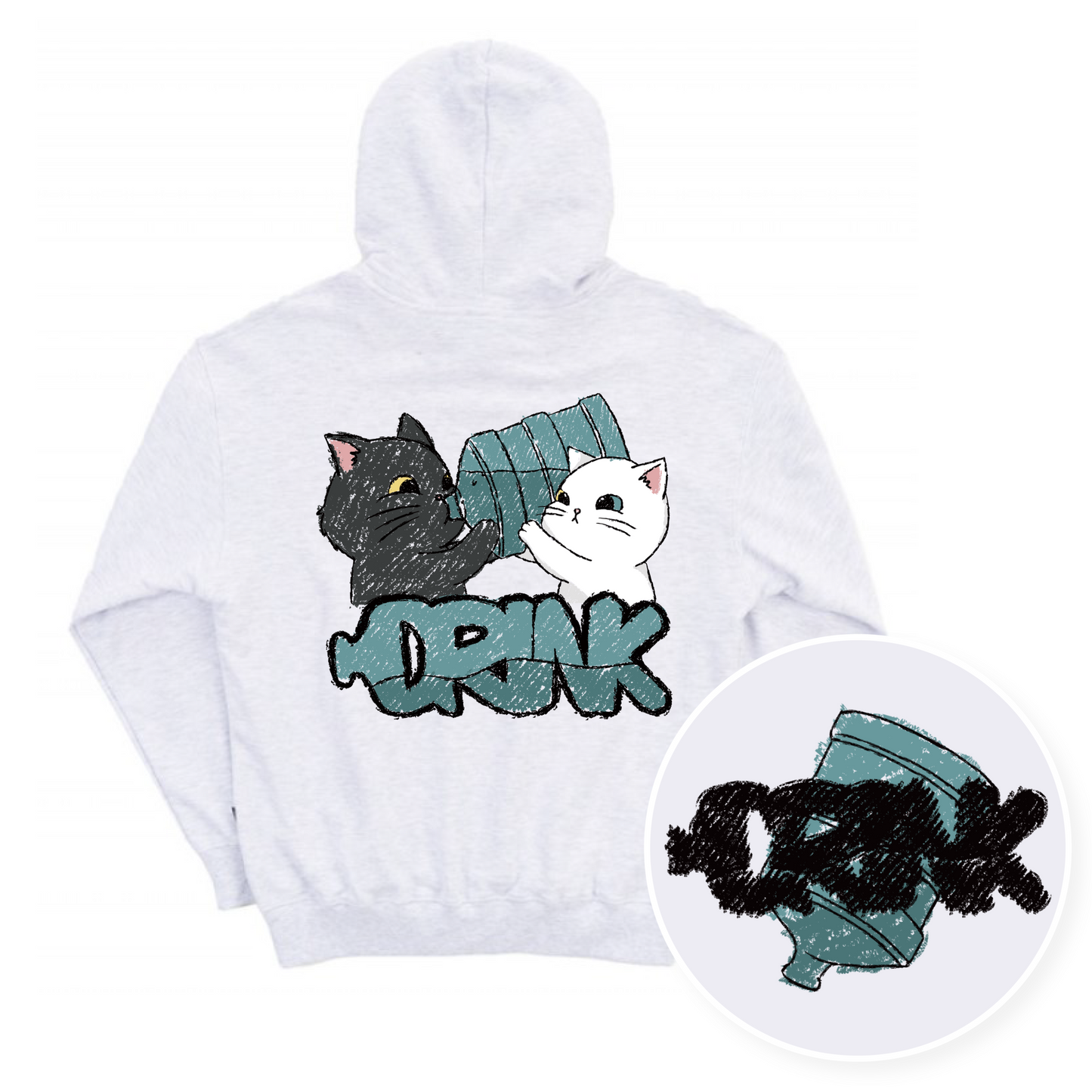 [F/W] TSP - 87 Drink up! Cat Hoodie