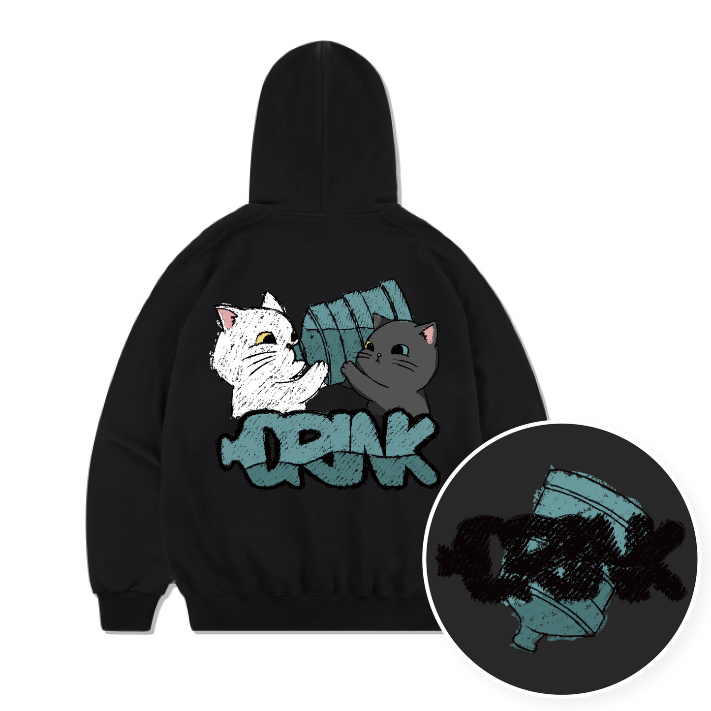 [F/W] TSP - 87 Drink up! Cat Hoodie