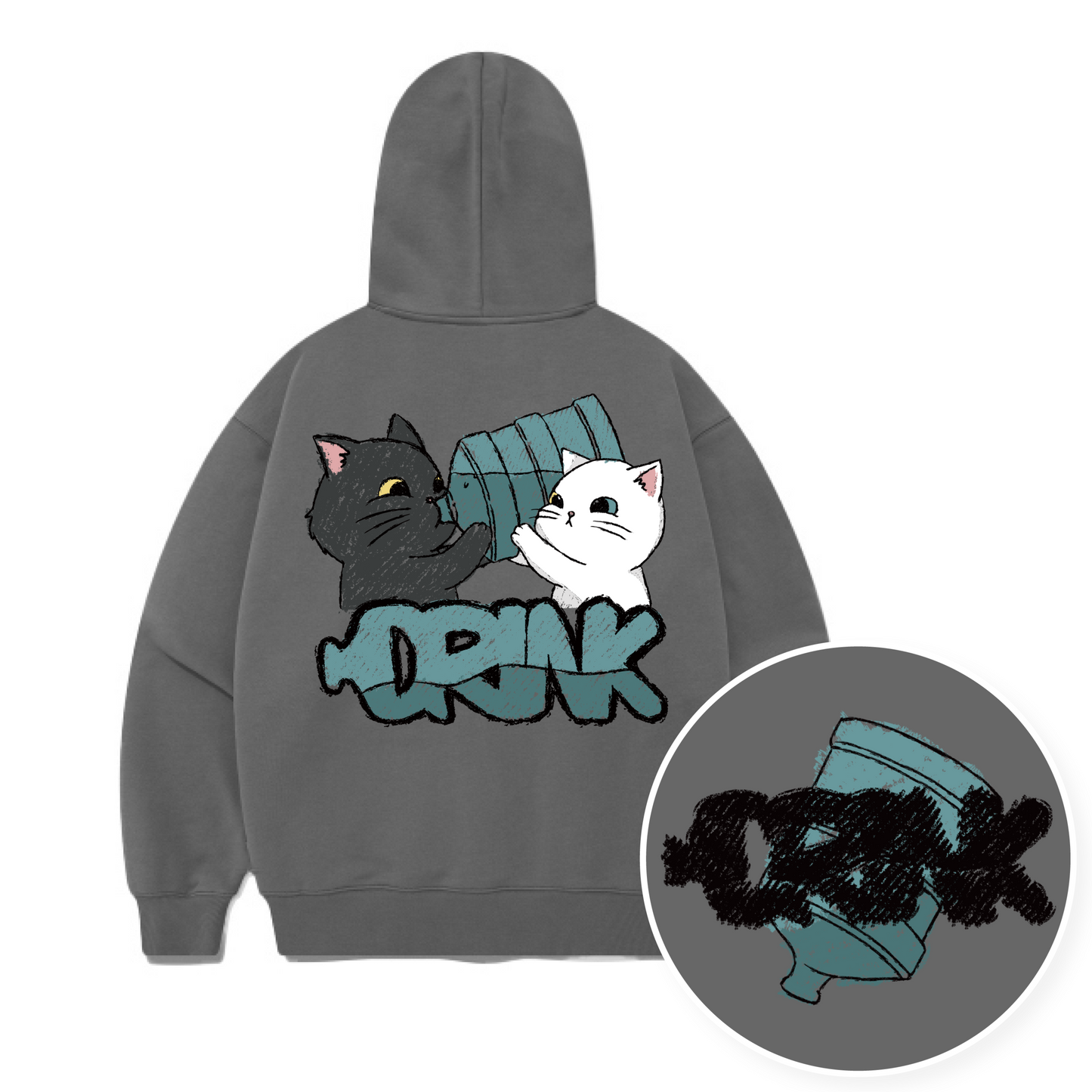 [F/W] TSP - 87 Drink up! Cat Hoodie