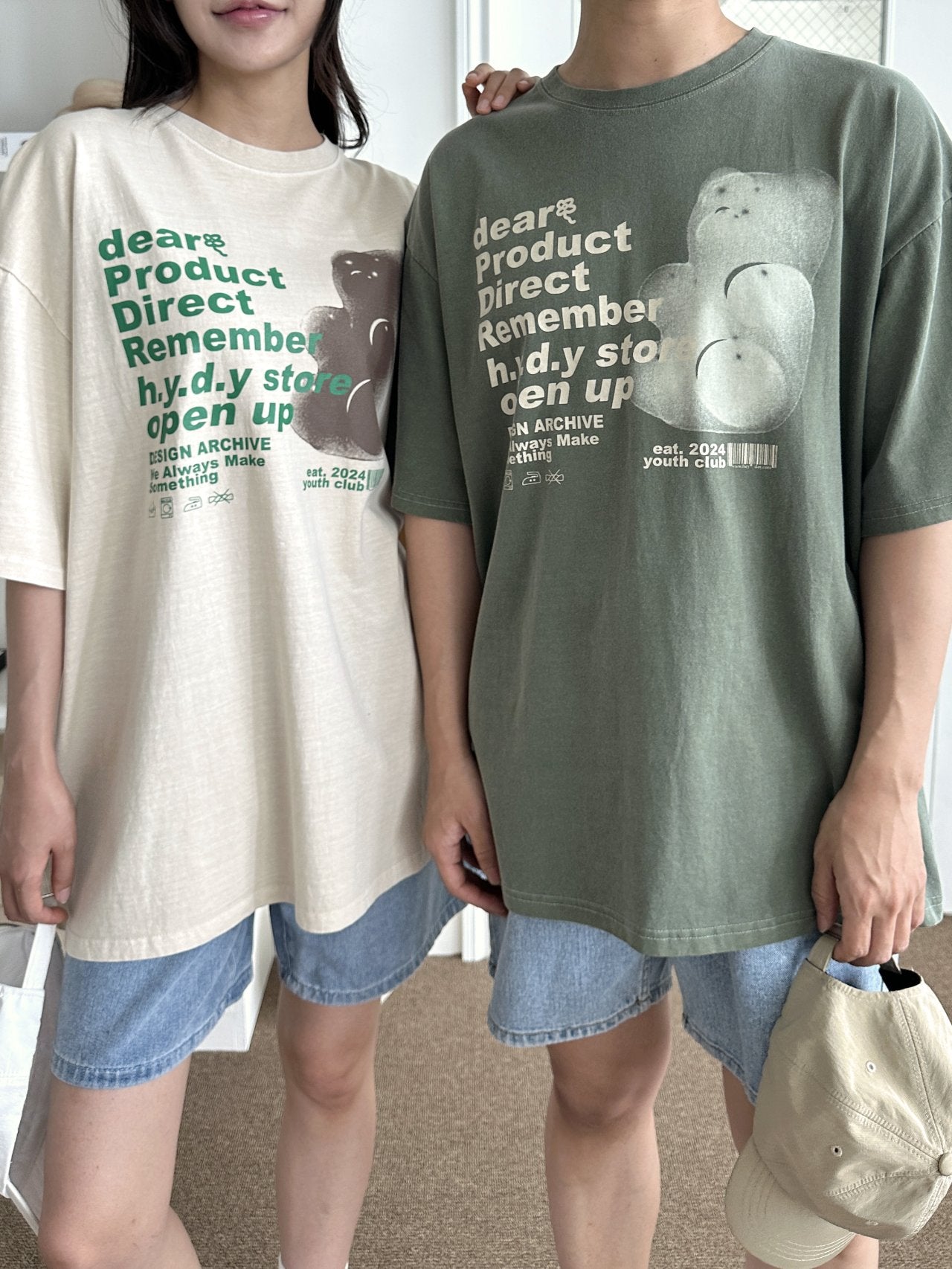 [NEW] TSP - 14 Pigment Jelly Bear Couple Short Sleeve T-shirt